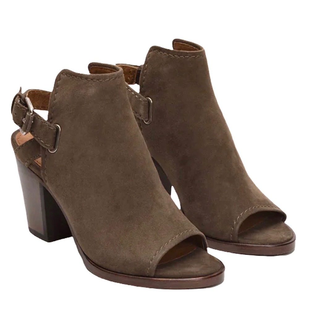 Frye Dani Shield Sling Peep Toe Ankle Booties Size 9.5M